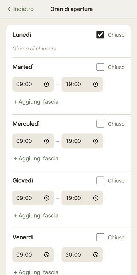 La pagina riservata vista da un telefono.